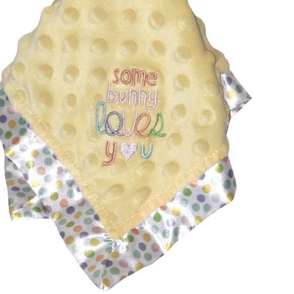 2022 Baby Starters "Some Bunny Loves You" Minky Lovey Security Blanket 13" X 13" - Picture 4 of 6